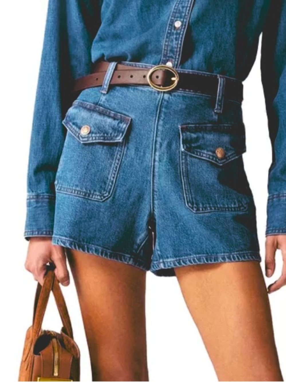 J. Crew Denim High-Rise Shorts with Sailor Pockets